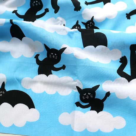 山中正大　ねこ手ぬぐい（雲）