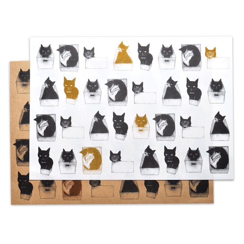 sa⑦ブックカバー  猫ちゃん編 坂本千明 ブックカバー（箱猫） | URESICA