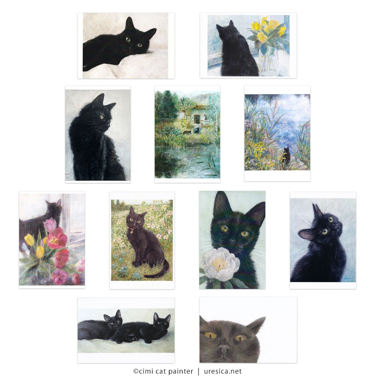 Čimi Cat Painter ポストカード1 | URESICA Čimi Cat Painter ポストカード1 | URESICA