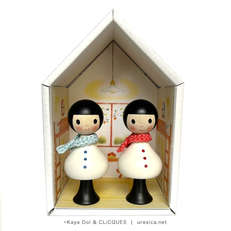 ペ*ノ様 木製 こけし人形 2体セット ペ*ノ様 木製 こけし人形 2体セット