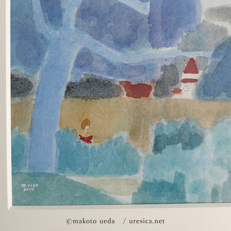 ベトナムの伝統工芸品『エッグアート』　田舎の原風景　手作りアート ベトナム 漆絵 船に乗りながら シルバー 15×15 伝統工芸