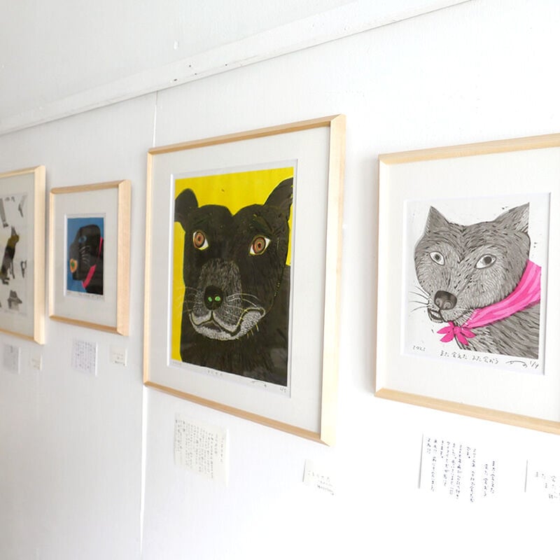 竹上妙 木版画「たのしみのみ」 | URESICA