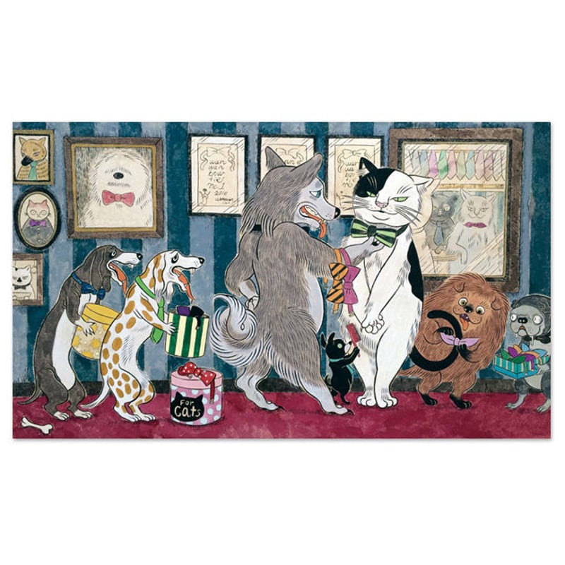 石黒亜矢子「犬のネクタイ屋さん」A4カード | URESICA