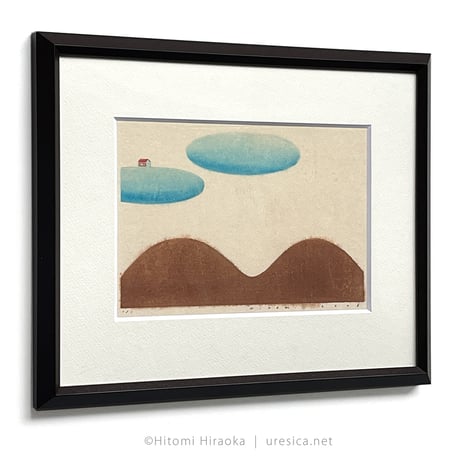 平岡瞳　木版画「空とおく」28