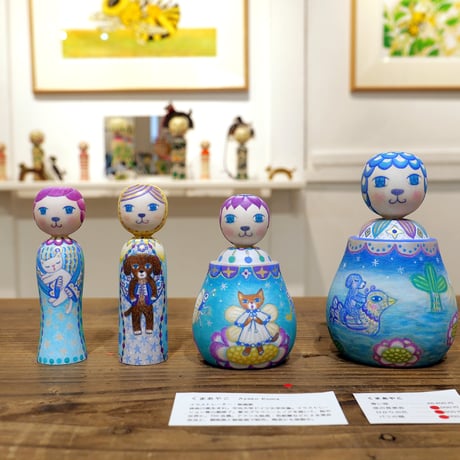 くまあやこ　こけし「青い夜」