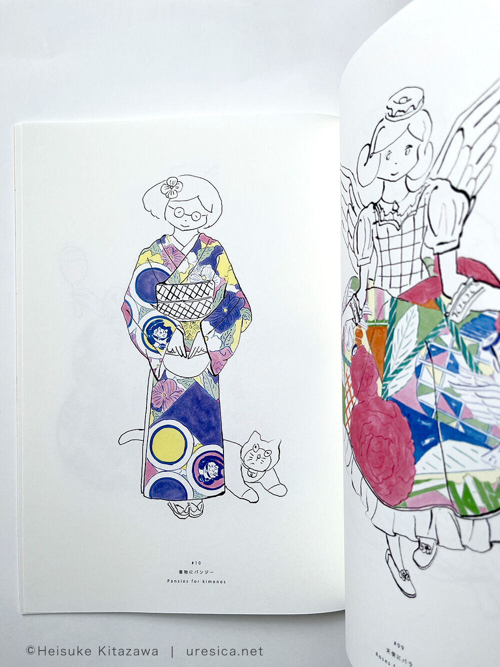 北澤平祐　花柄と皿洗い　原画　2019 個展　花と生活 北澤平祐『花と生活・生活に花』限定BOXセット☆サイン本 | URESICA