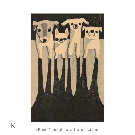 柳本史「雨犬」ポストカード