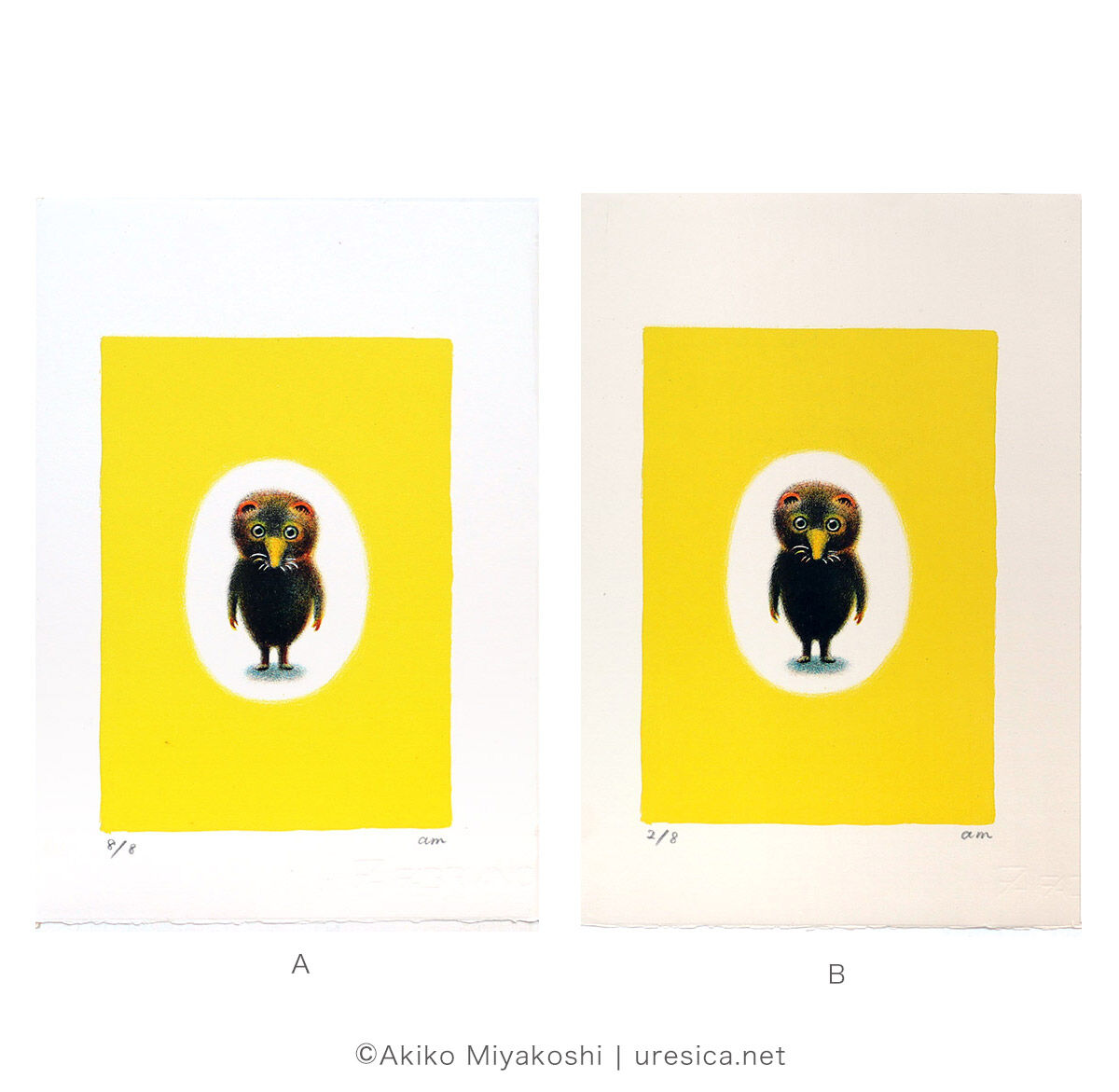 みやこしあきこ「ちいさなトガリネズミ・黄色」（シート） | URESICA