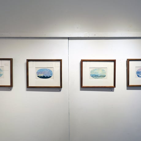 平岡瞳　木版画「空とおく」02
