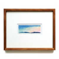 平岡瞳　木版画「夕方 4」