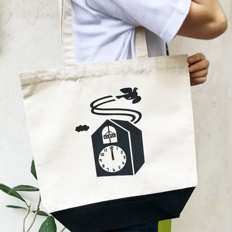 オカダン・グラフィック「じかんのかいてん」トートバッグ