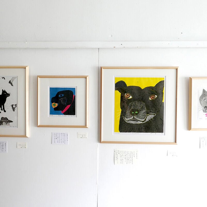 竹上妙 木版画「たのしみのみ」 | URESICA