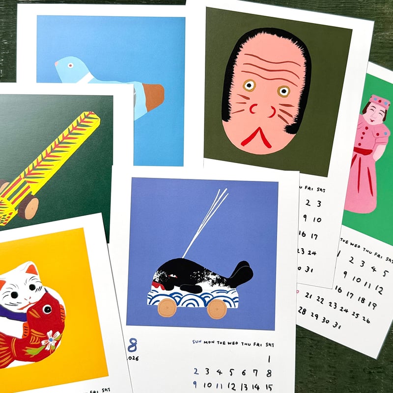 佐々木一澄 郷土玩具カレンダー2026 | URESICA