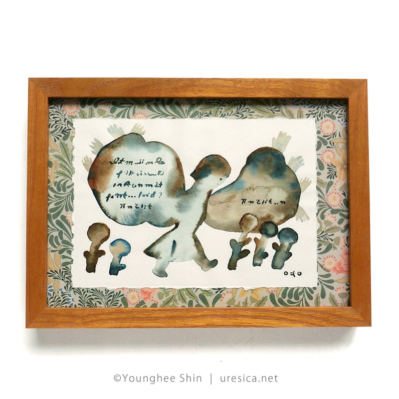 原画】『永き眠りからの目覚め』（ウォンバット 絵画）