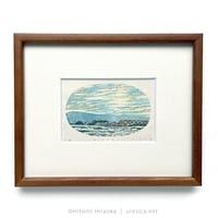 平岡瞳　木版画「空とおく」02