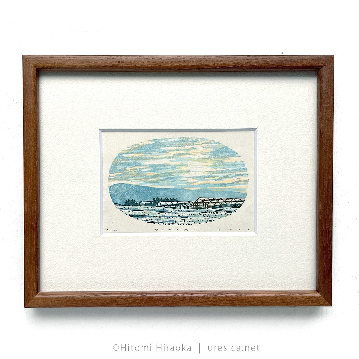 平岡瞳 木版画「空とおく」02 | URESICA