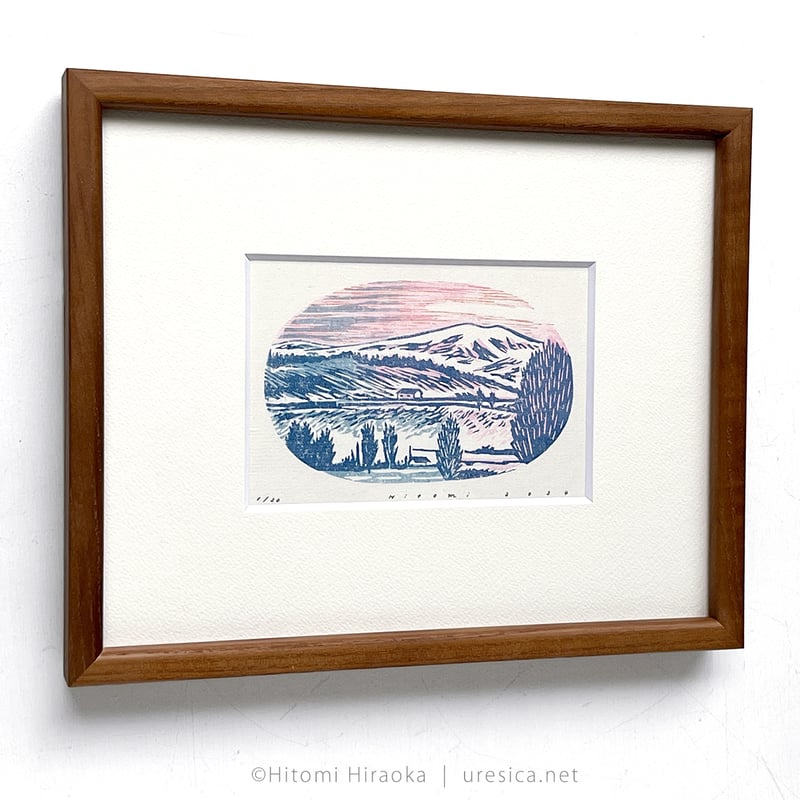 平岡瞳 木版画「空とおく」03 | URESICA