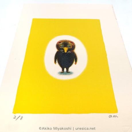 みやこしあきこ「ちいさなトガリネズミ・黄色」（シート）
