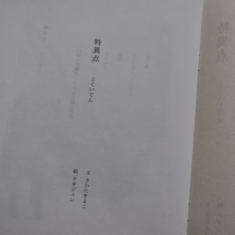 さかたきよこ タダジュン『特異点』第一号