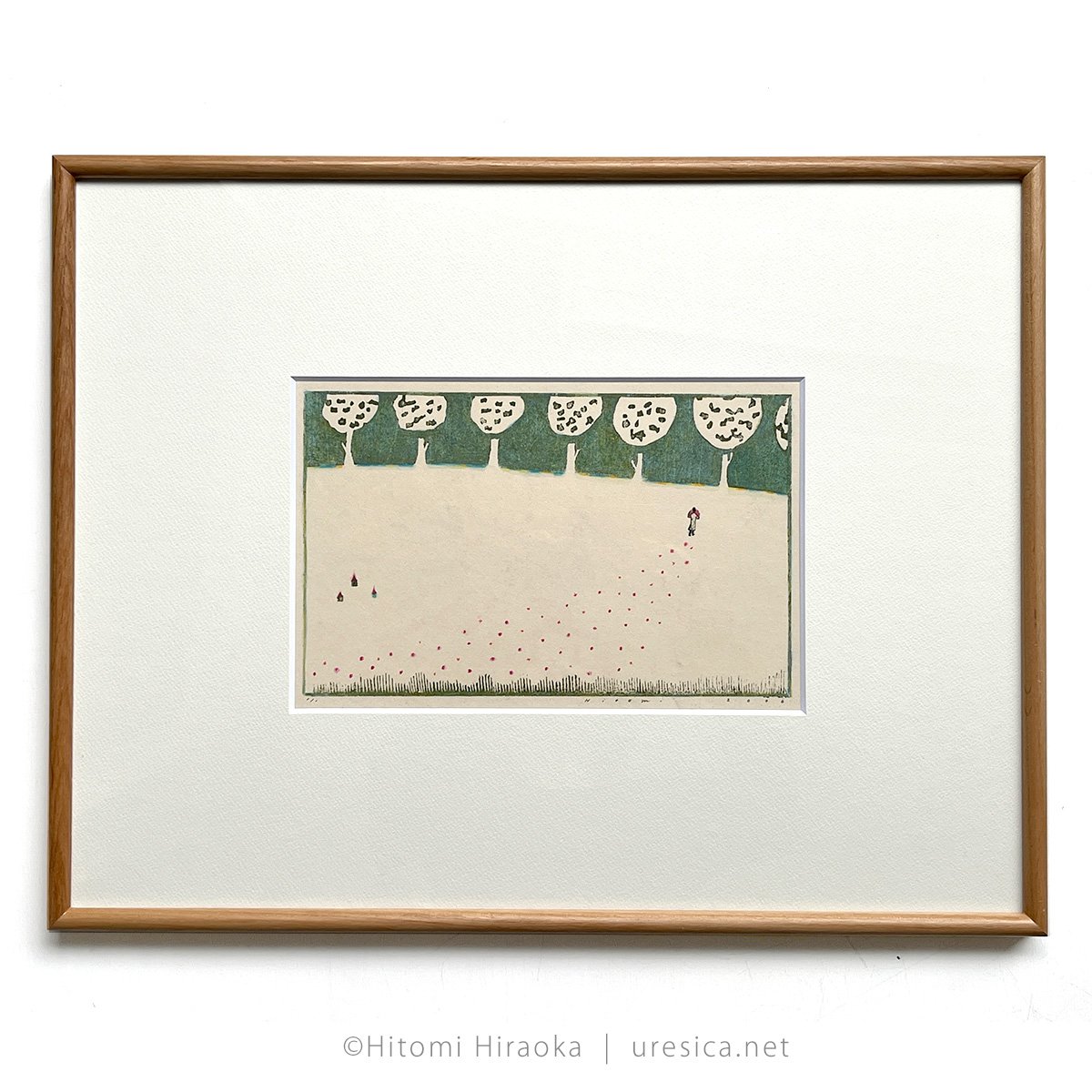 平岡瞳さん　版画 2023年 平岡瞳 木版画「空とおく」10 | URESICA