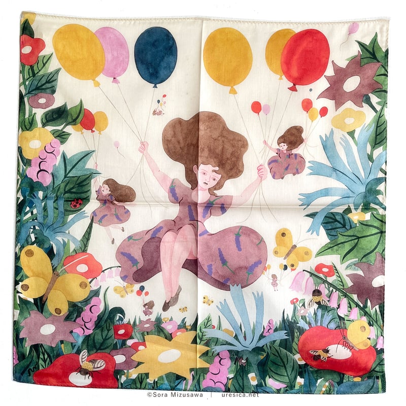 水沢そら ハンカチ「空中散歩」 | URESICA