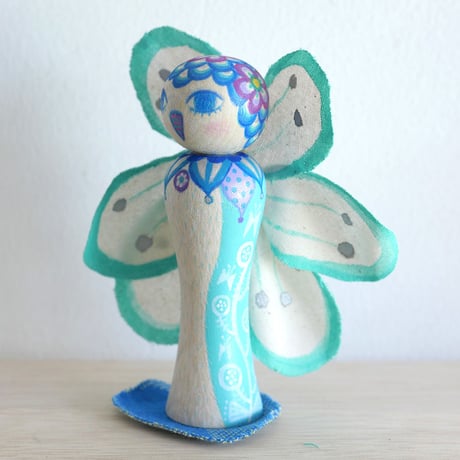 くまあやこ「ふくろうの精」こけし