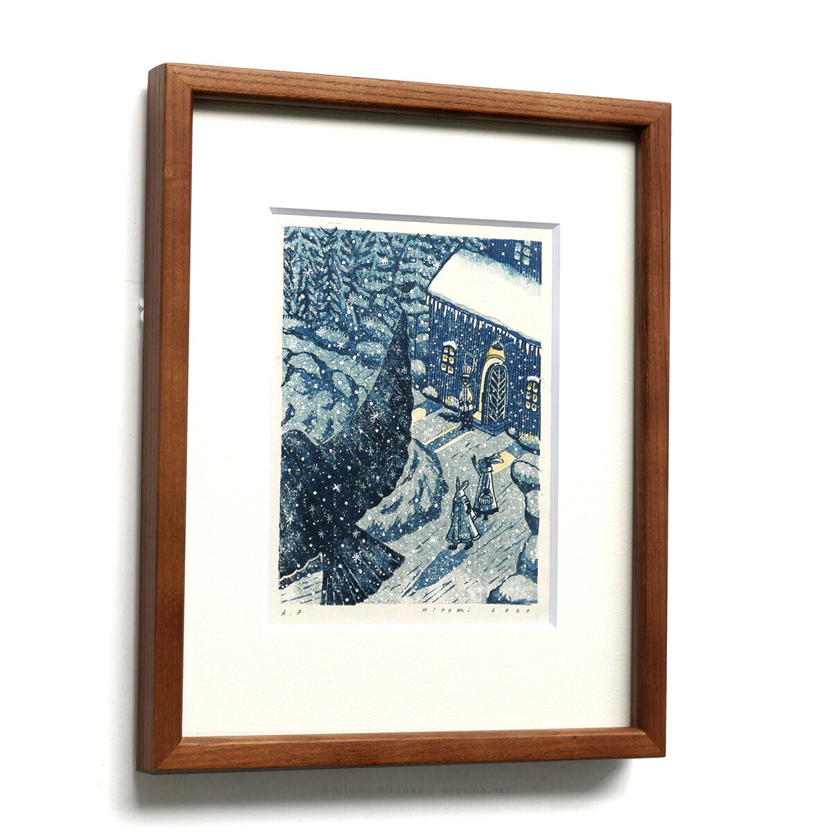 平岡瞳 版画「まっくろいたちのレストラン」14 | URESICA