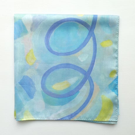 nakaban　ハンカチ「blau blau #3」