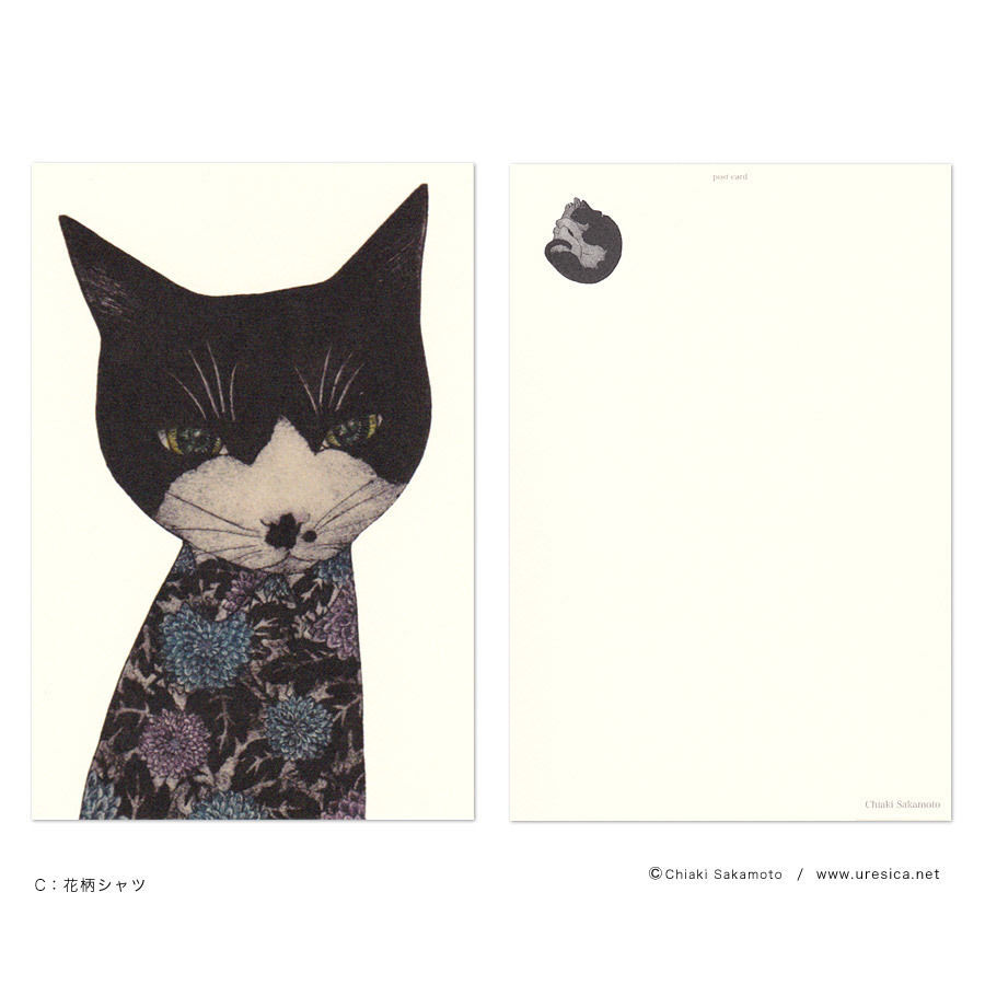 坂本千明さん　猫　紙版画 坂本千明 ポストカード（猫） | URESICA