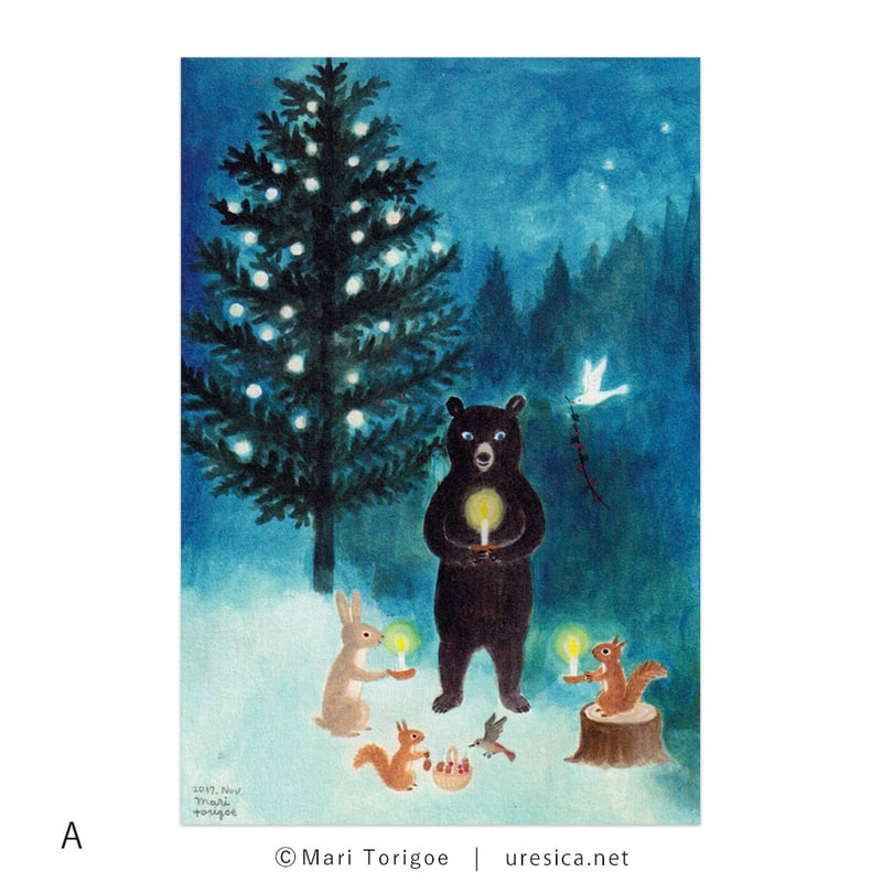 とりごえまり ポストカード（Xmas） | URESICA