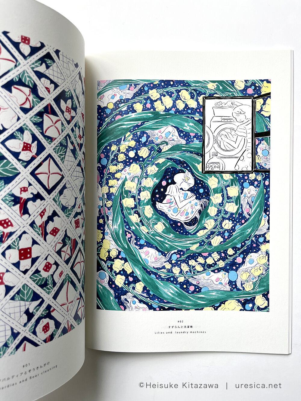 北澤平祐　花柄と皿洗い　原画　2019 個展　花と生活 北澤平祐 花柄と皿洗い 原画 2019 個展 花と生活 北澤平祐『
