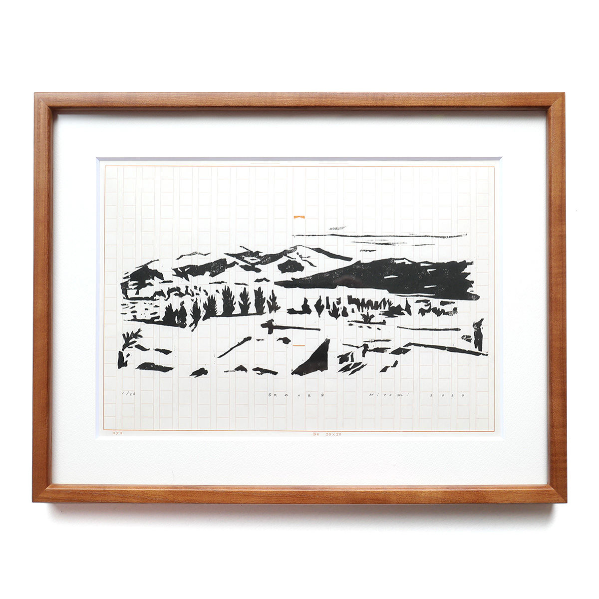 平岡瞳 木版画「旅のメモ 4」 | URESICA