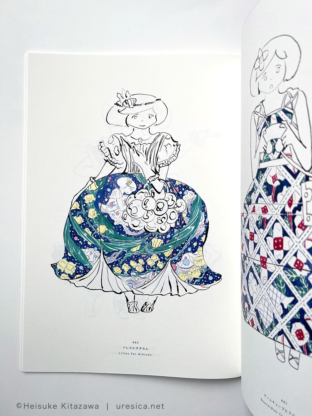 北澤平祐　花柄と皿洗い　原画　2019 個展　花と生活 北澤平祐 花柄と皿洗い 原画 2019 個展 花と生活 北澤平祐『
