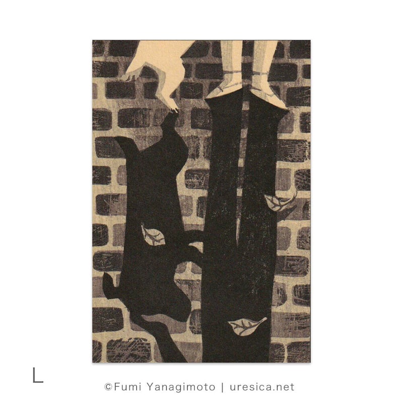 柳本史 額装木版画「RAIN DOG 柳本史「雨犬」ポストカード（NEW） | URESICA