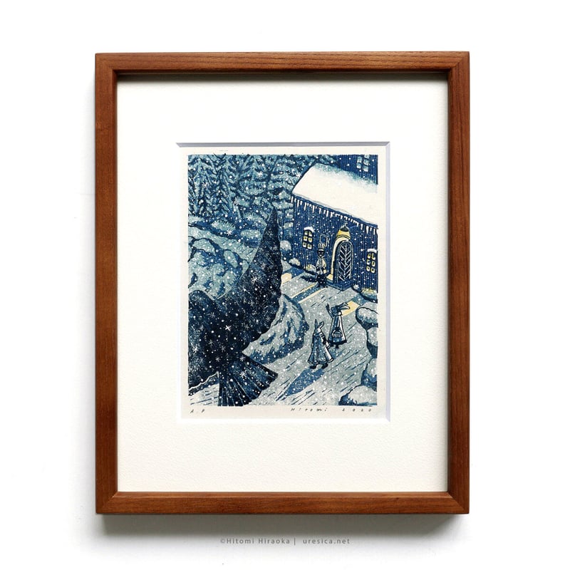 平岡瞳 版画「まっくろいたちのレストラン」14 | URESICA