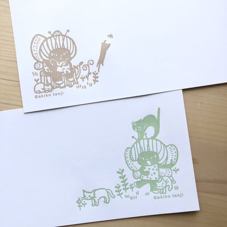 たんじあきこ 活版印刷 一筆箋