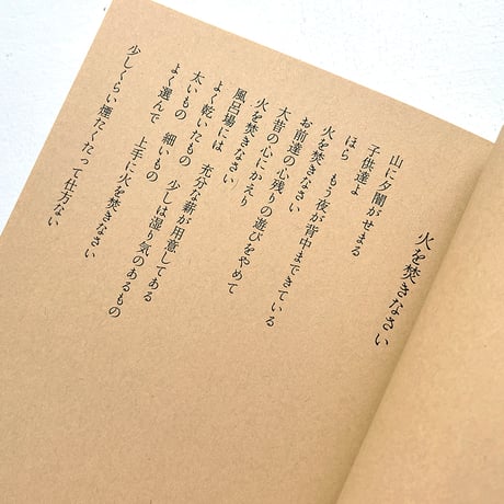 『火を焚きなさい』山尾三省詩集・nakaban 絵