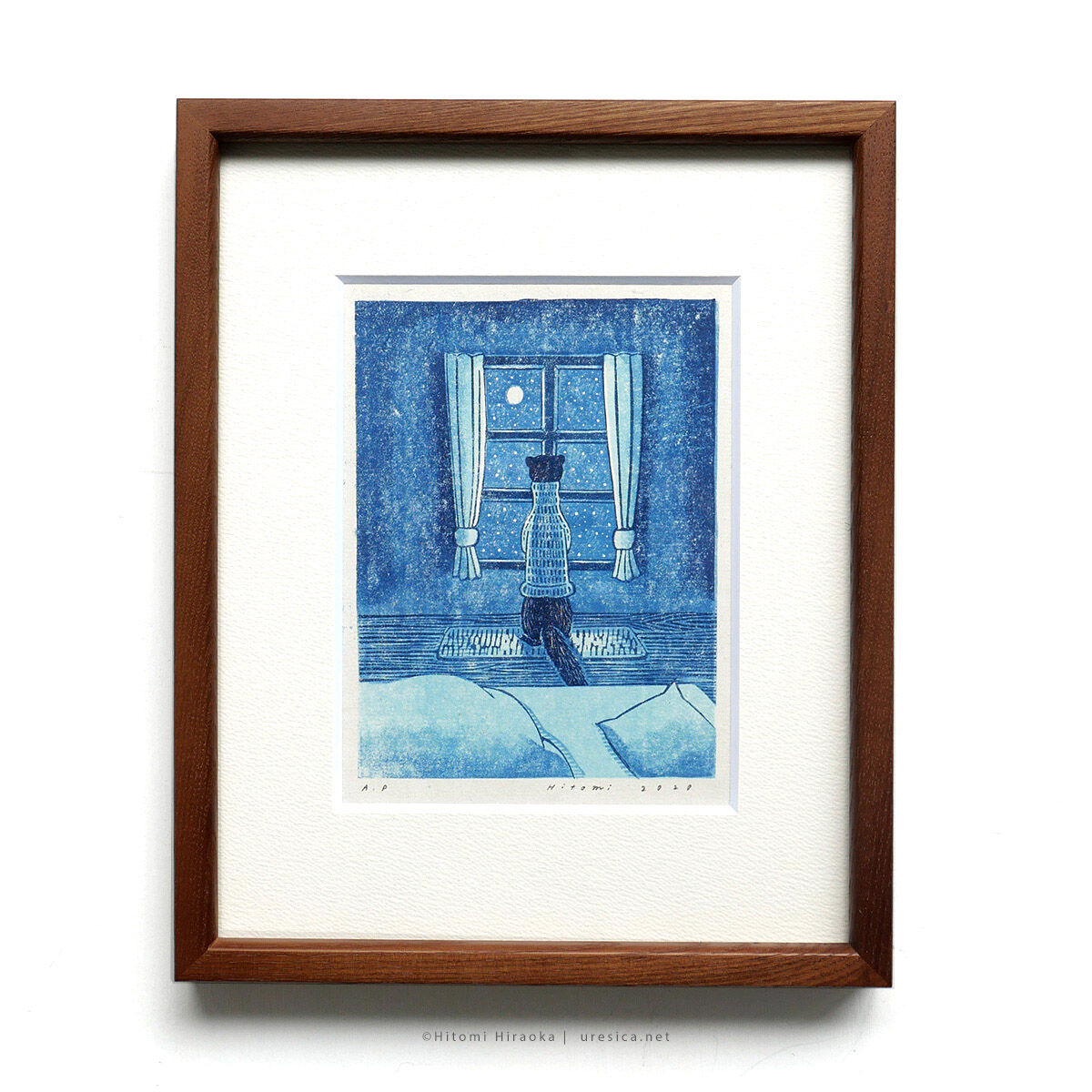 平岡瞳さん版画「まっくろいたちのレストラン」新品 fit=scale-down,w=1200