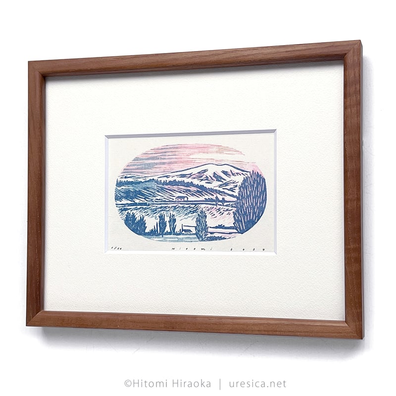 平岡瞳 木版画「空とおく」03 | URESICA