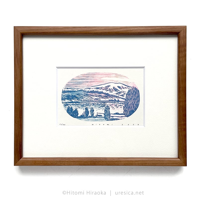 平岡瞳 木版画「空とおく」03 | URESICA