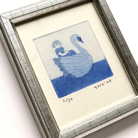 芳野「Be a kid again」銅版画＊額装品