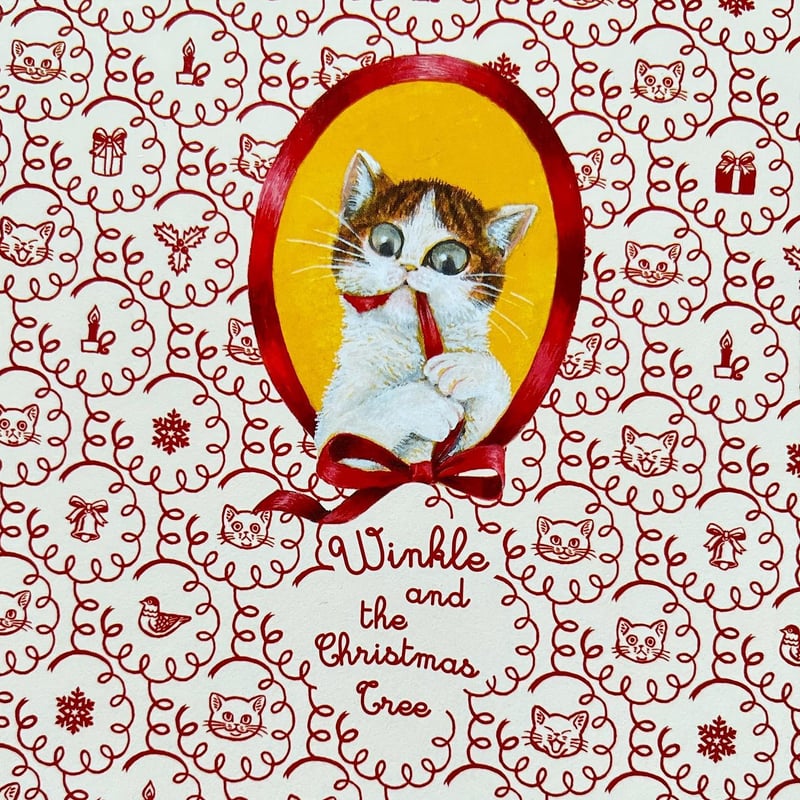 絵画。原画【かわいい猫たちはきれいなクリスマスツリーを飾った】 猫とクリスマスツリーのイラストのイラスト素材 [115814095] - PIXTA