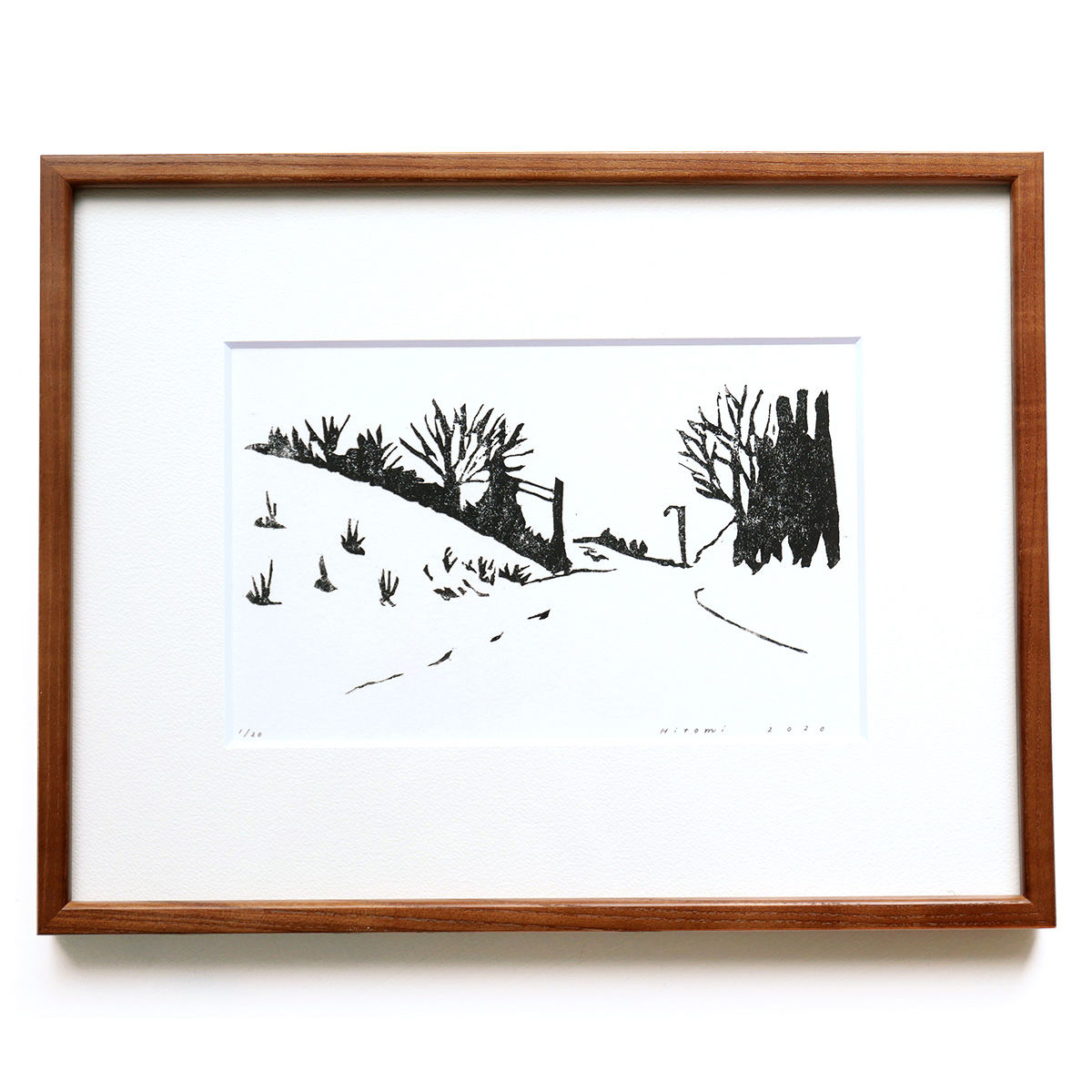 平岡瞳 木版画「山道」 | URESICA