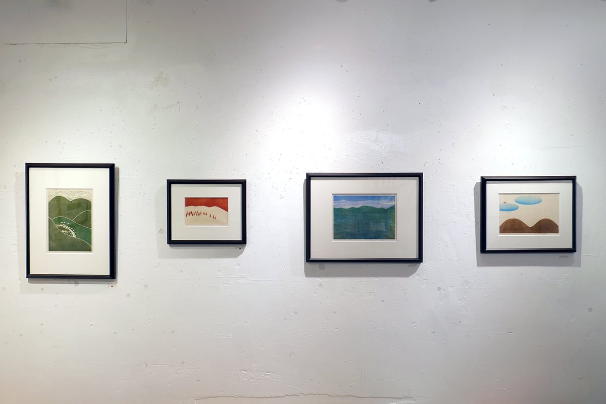 平岡瞳 木版画「空とおく」30 | URESICA