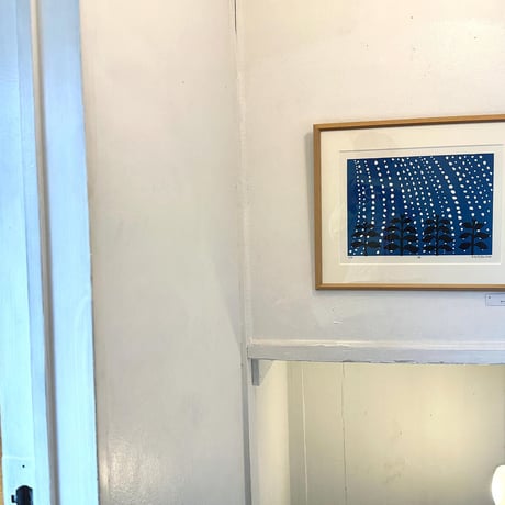 保立葉菜　木版画「涙」青