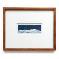 平岡瞳　木版画「夜 1」