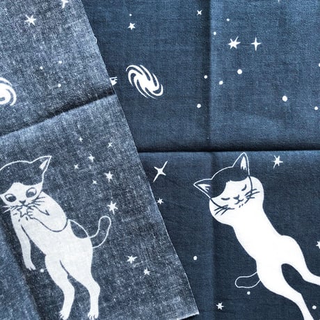 片岡まみこ「宇宙猫」手ぬぐい