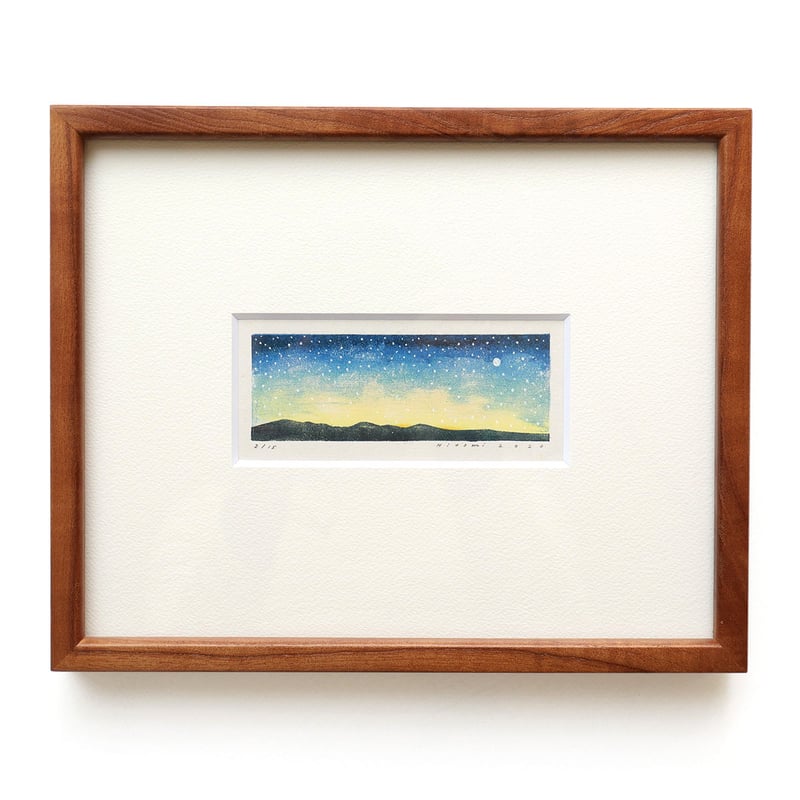 平岡瞳 木版画「夜も少し」 | URESICA