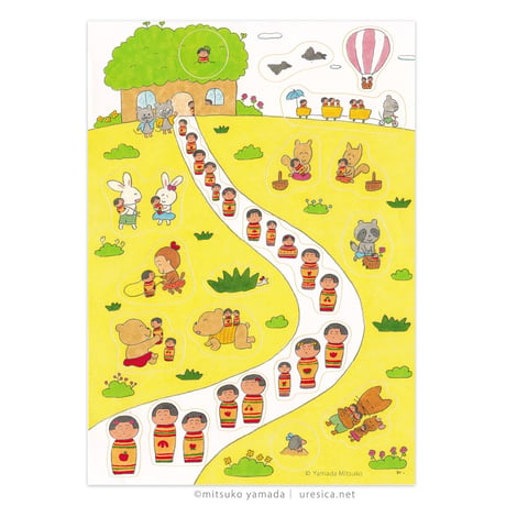 山田美津子　こけしっぺ シール