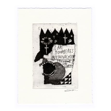 タダジュン「カールの降誕祭」銅版画＊シート